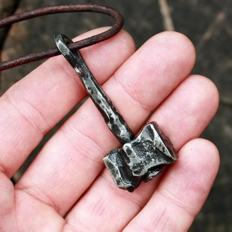 Mjolnir Hammer pendant on cord