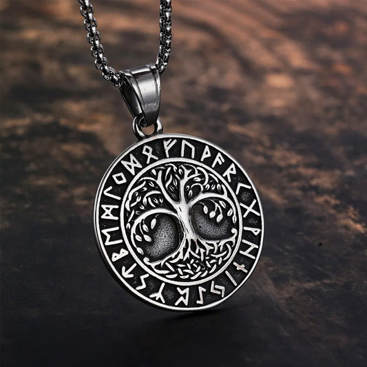 Yggdrasil & Viking Rune pendant